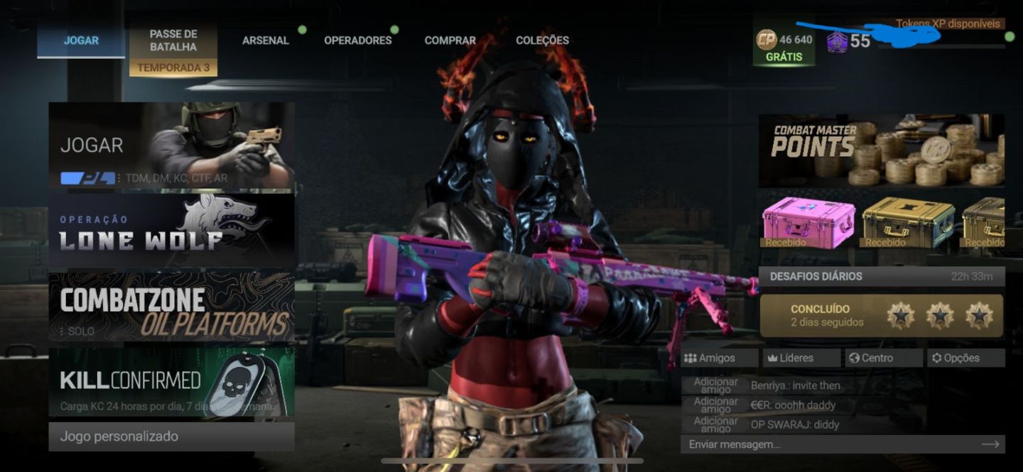 Conta combat master full upada