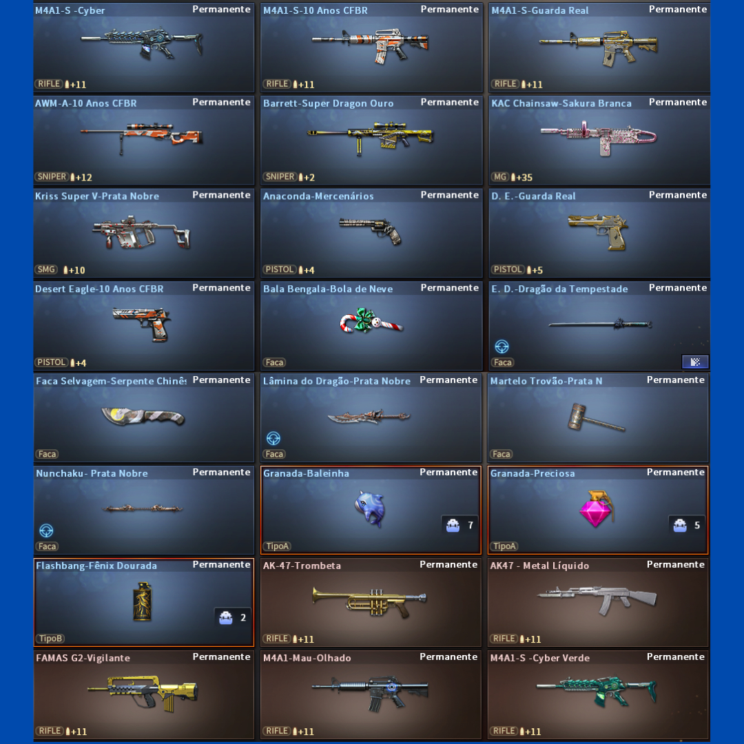 CONTA CROSSFIRE / 27 VIPS / 244 ITEMS / FULL ACESSO