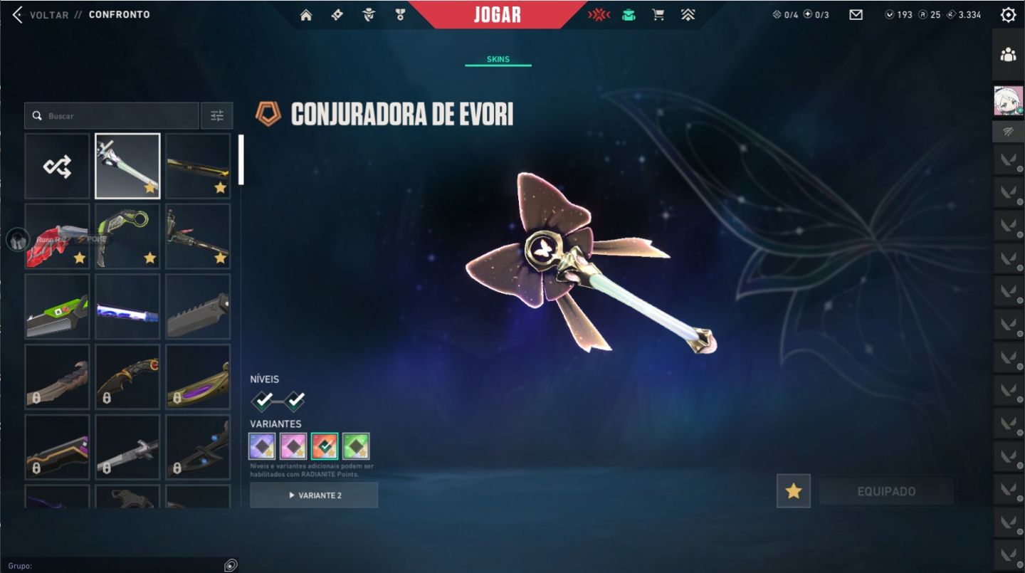 Conta VALORANT | 10 Skins + CHAMPIONS 2024 Rara | Asc 1