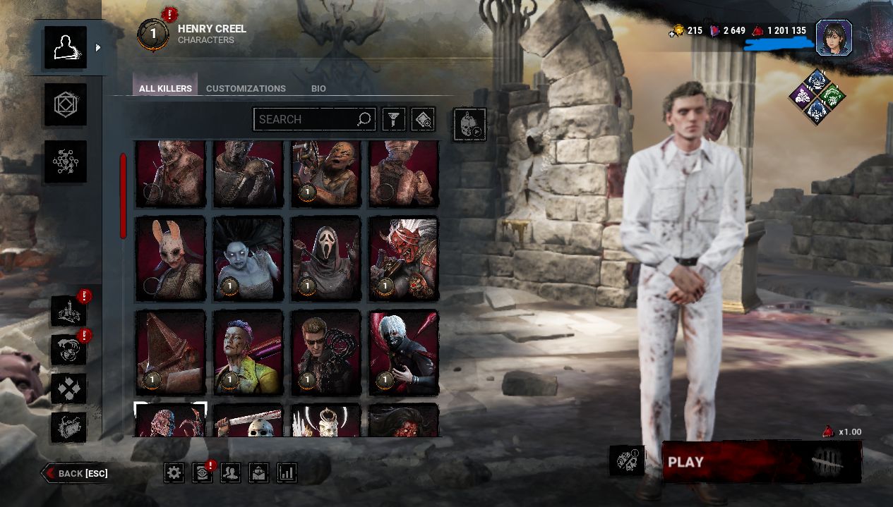Conta steam com varios jogos, focada em dbd, com personagens pagos e skins