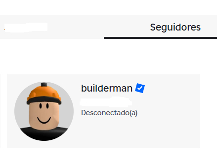 CONTA VAZIA ROBLOX CRIADA EM 2012 SEGUIDA PELO BUILDERMAN