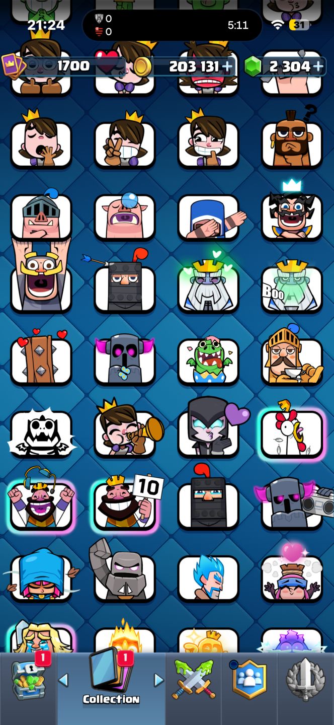 CONTA CLASH ROYALE 14k TROFÉU