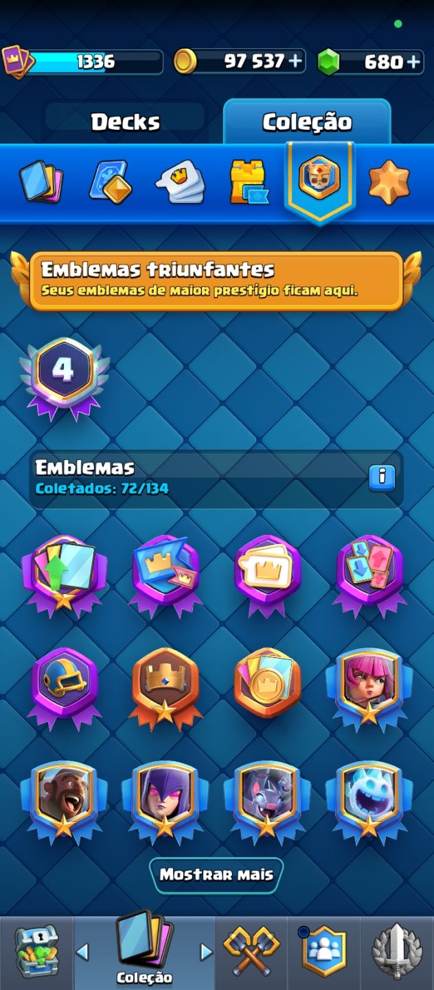 CONTA CLASH ROYALE À VENDA! ALTO NÍVEL, CARTAS EVOLUÍDAS E ELENCO TOP!