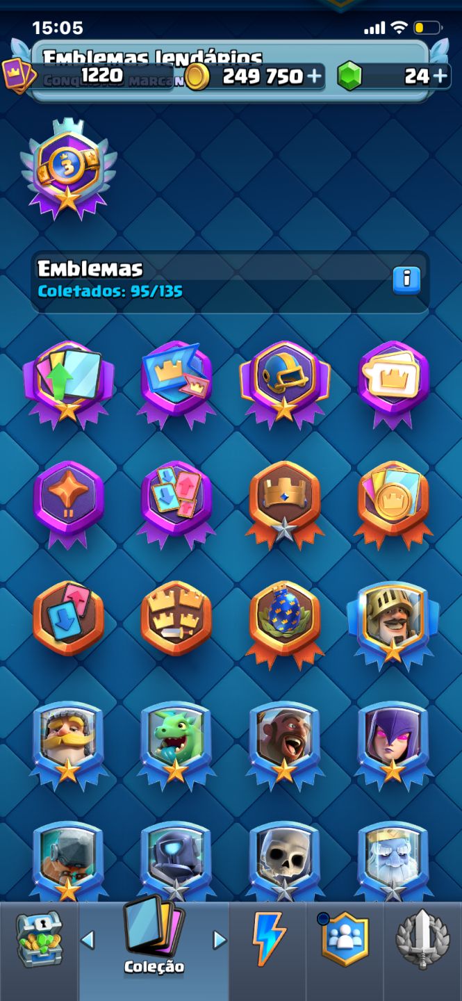 Conta de clash royale, com 6000 trofeus. 249,750 Moedas, quase todos os personag