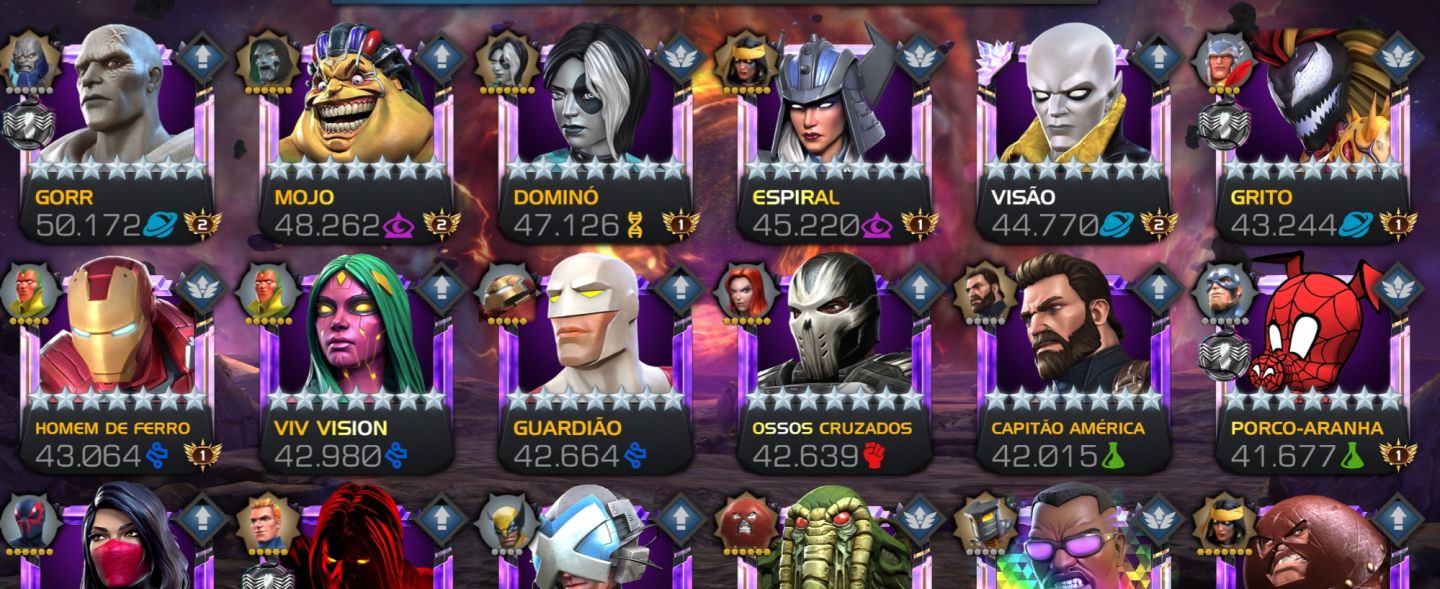 CONTA MARVEL TORNEIO DE CAMPEÕES NIVEL ANCIÃO 65 MARVEL CONTEST OF CHAMPIONS