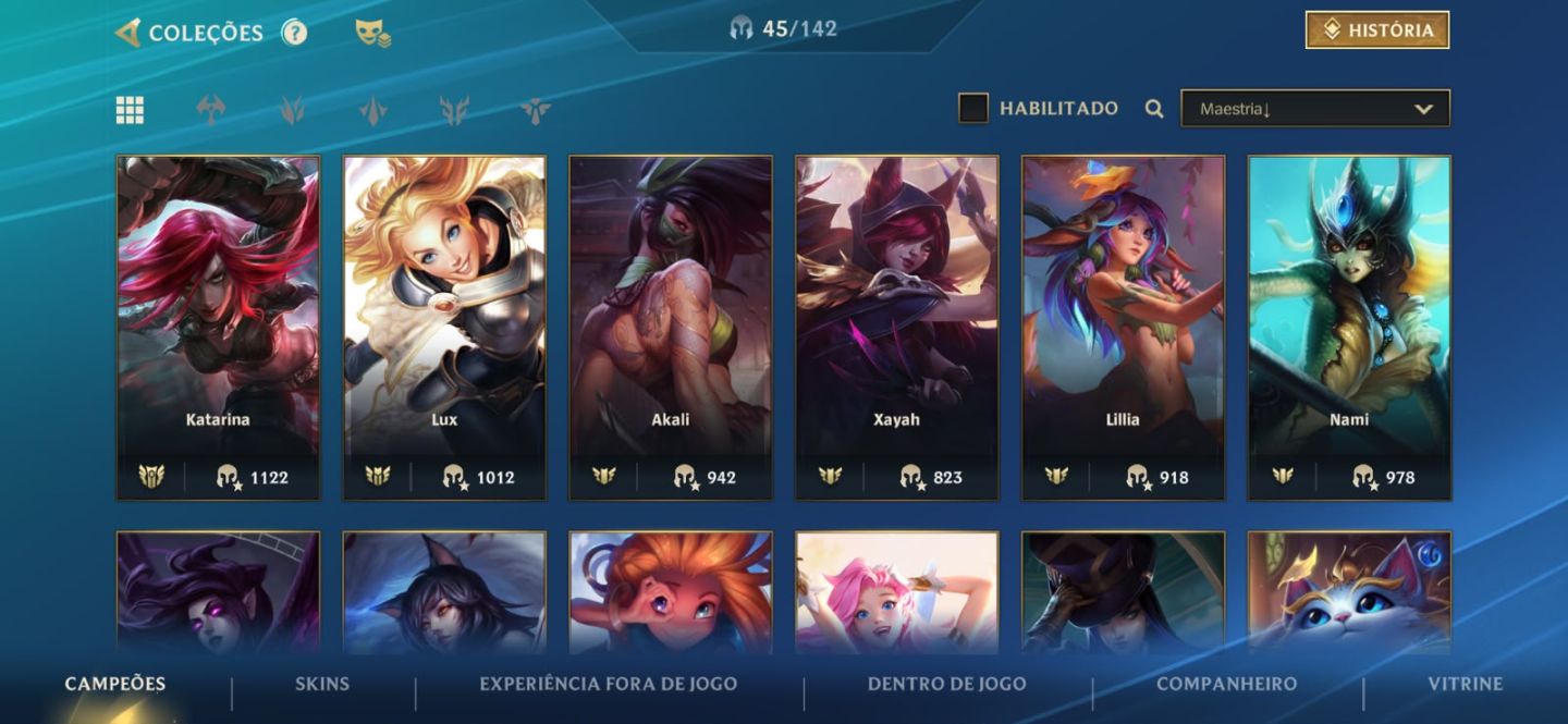 Conta WILD RIFT - Main/Mono Katarina + 50 Skins (metade fadinha e masc)