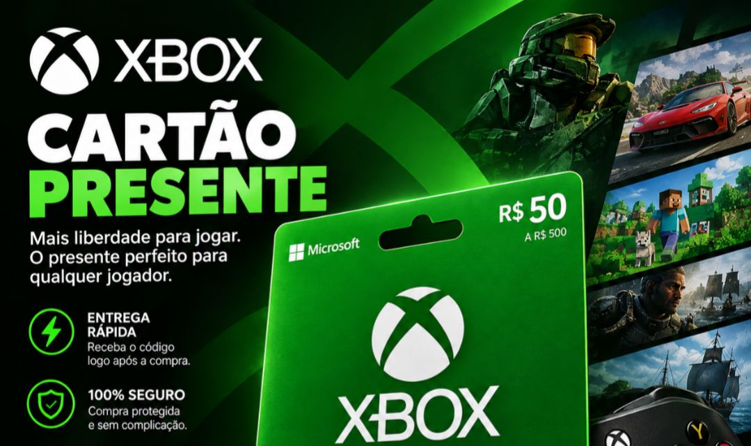 Cartão presente xbox
