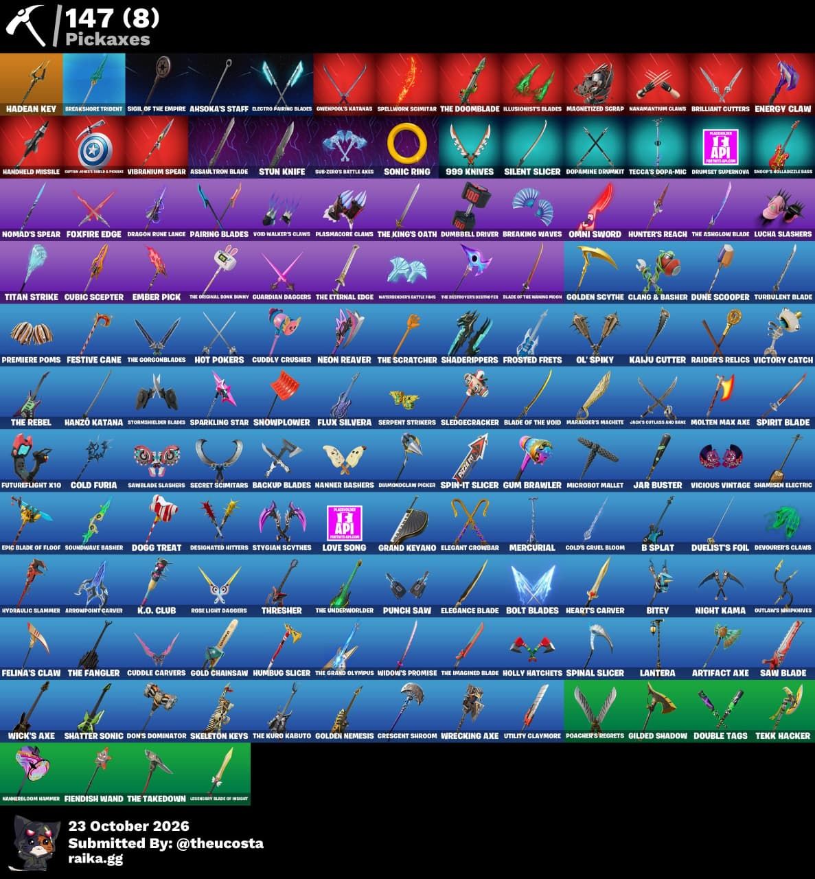 FORTNITE RARA - 92 skins | Snap | Zeus | Era | Hades | The Origin