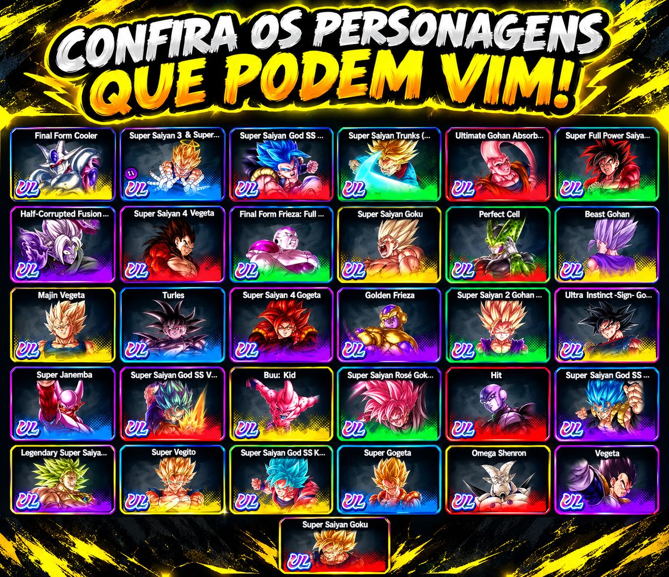 MEGA PROMOÇÃO DRAGON BALL LEGENDS | ULTRAS LR 50K-300KCC IOS/ANDROID MAIS BARATO