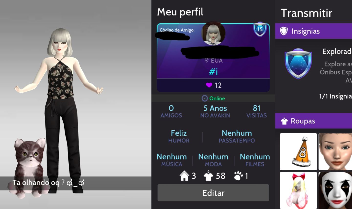 CONTA FEMININA - INICIANTE AVAKIN LIFE