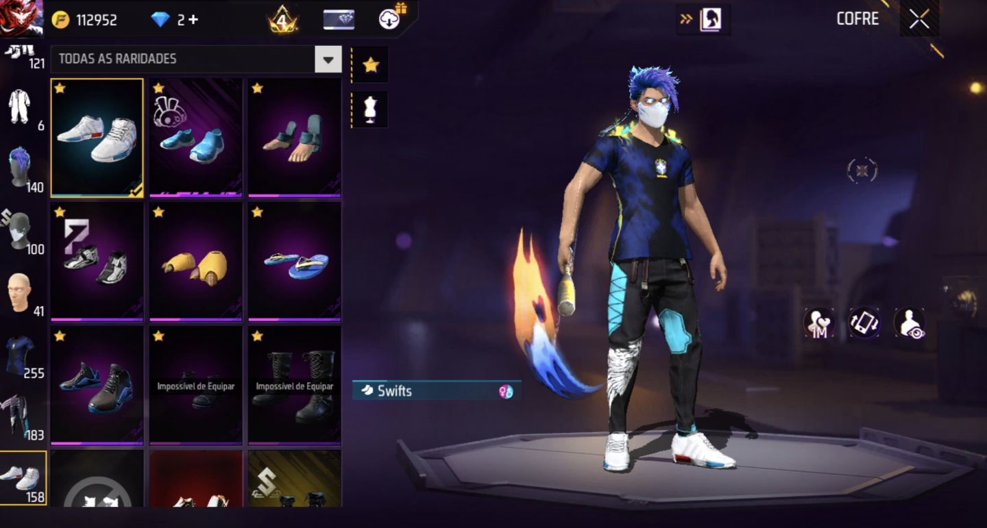 Conta com Eclipse solar, calça Angelical azul e Dunk Master