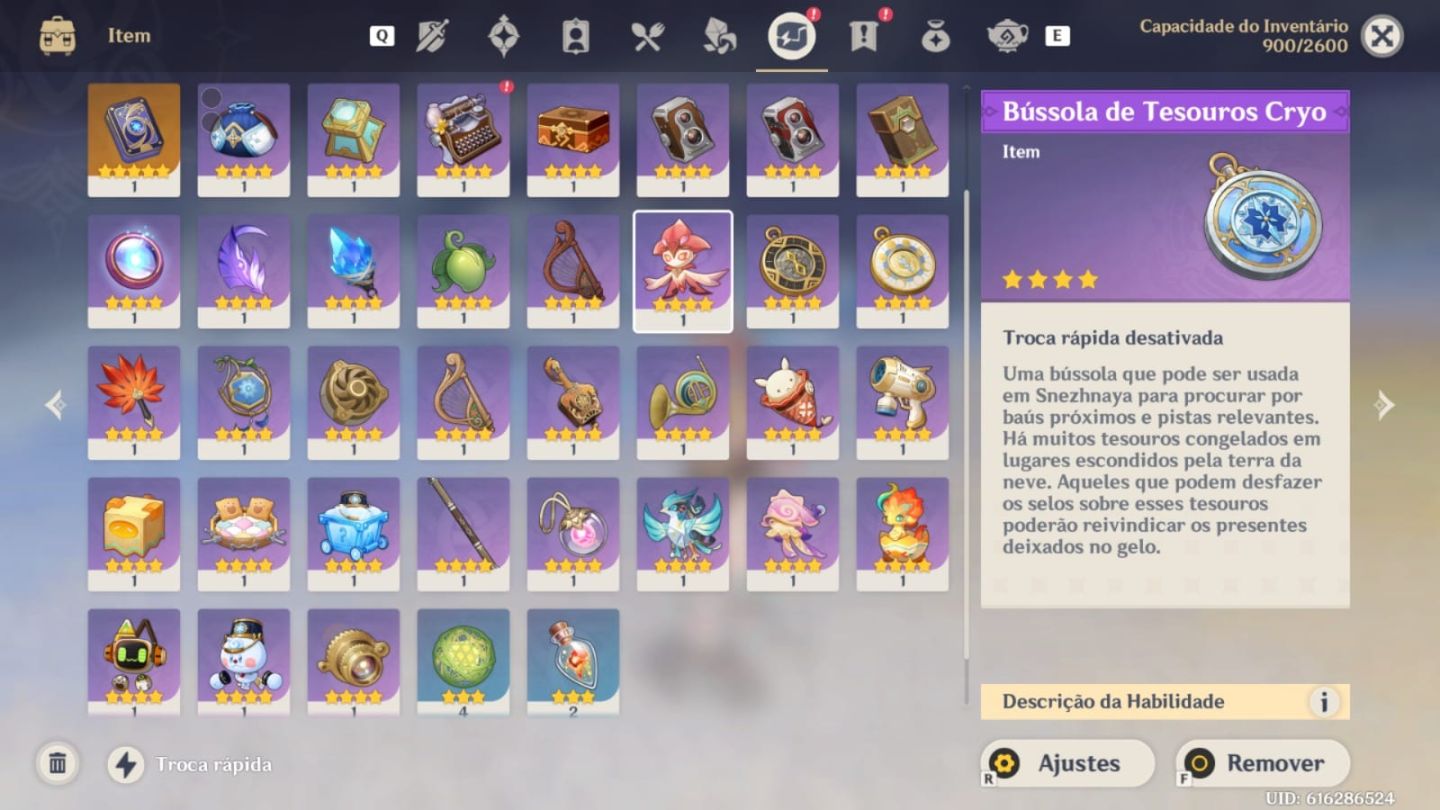 CONTA GENSHIM COM VARIOS T5! BEM ANTIGA COM VARIAS ARMAS DE EVENTOS ANTIGOS!