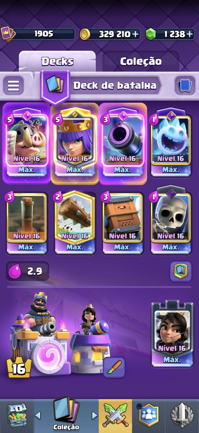 Conta de clash royale