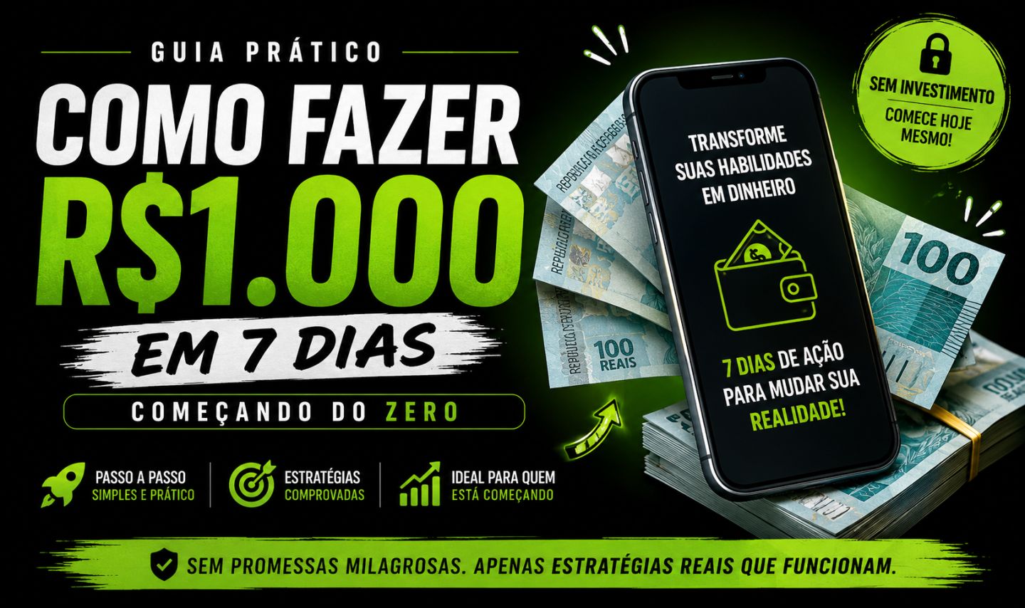Guia Prático: Como Buscar Seus Primeiros R$1.000 Começando do Zero