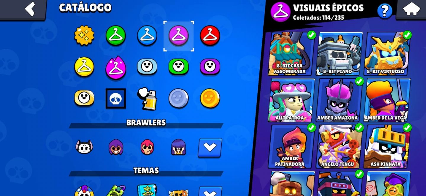 CONTA BRAWL STARS 65K+ | 99 BRAWLERS | SKINS EXCLUSIVAS | LIGA LENDÁRIA MÁX.