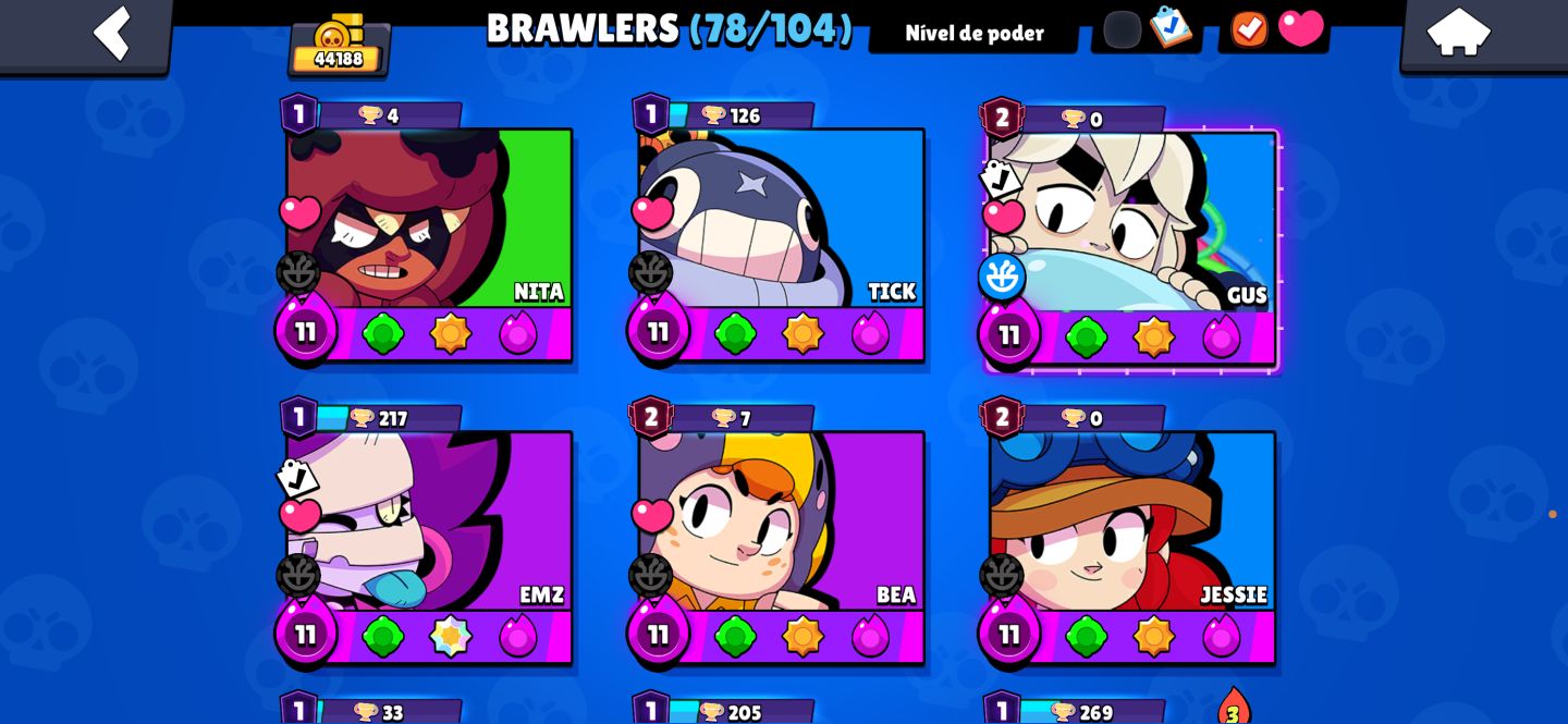 CONTA DE BRAWL STARS COM 44188,228 SKINS