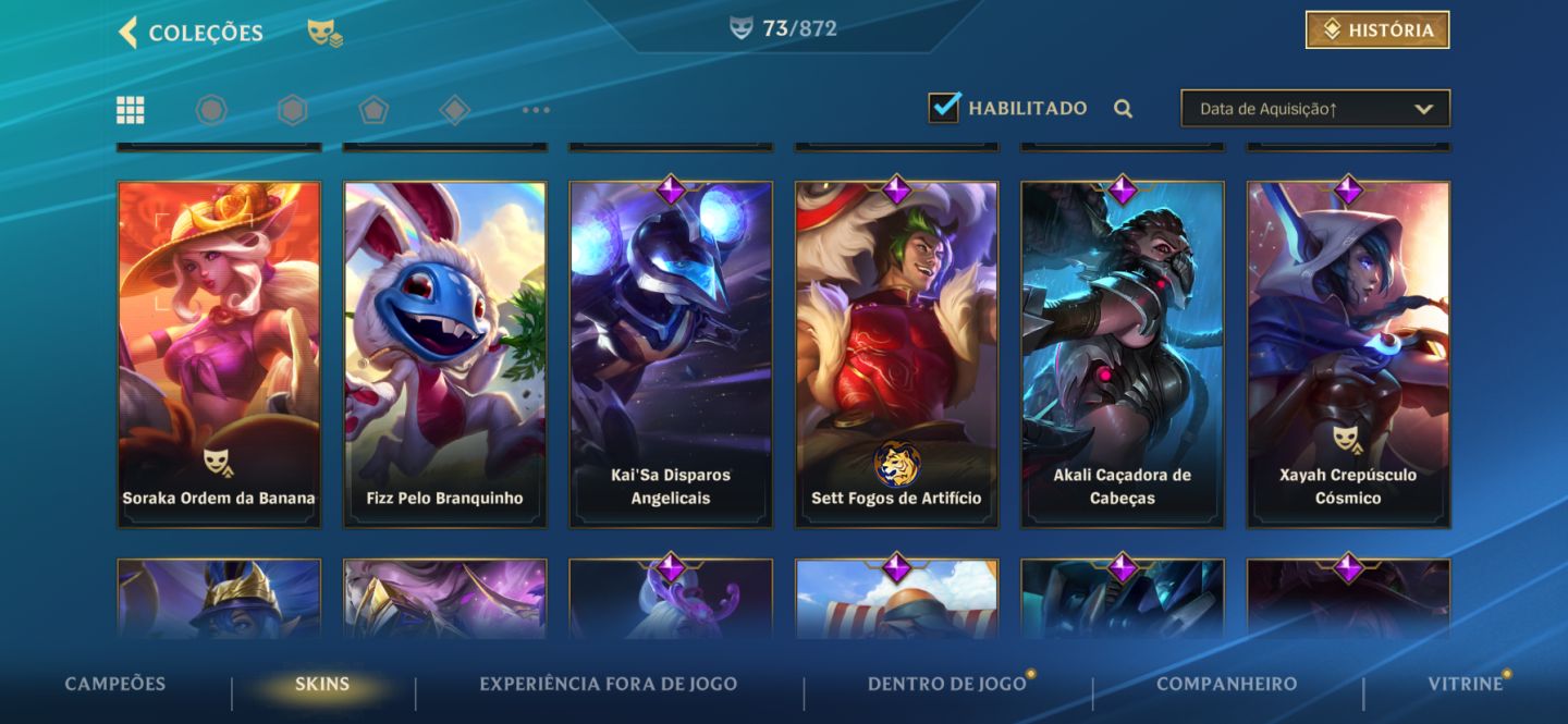 Conta main Lulu suporte e skins da lux Wild Rift