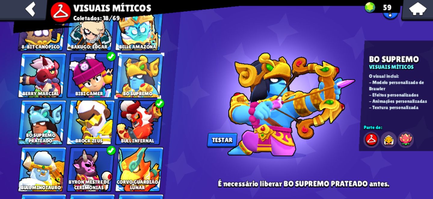 CONTA DE BRAWL STARS COM 103 BRAWLERS 44K TROFEUS