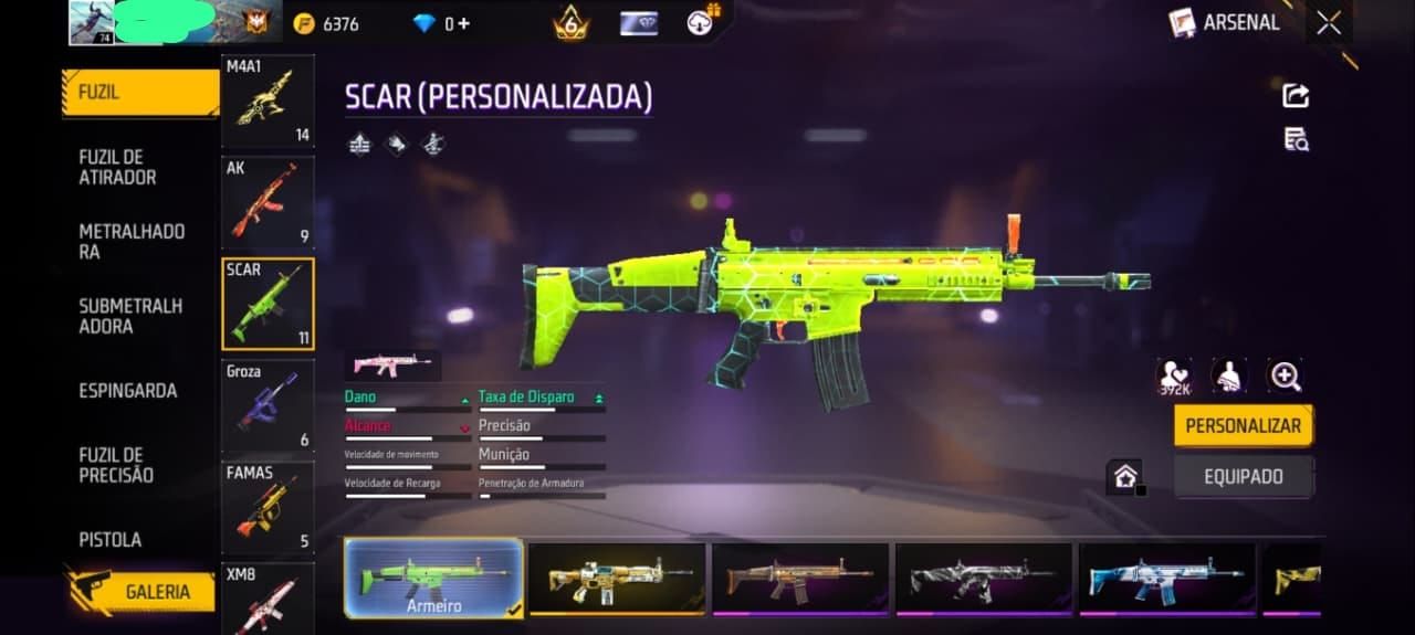 Conta Free Fire Gemada - PRIME 6 - NVL74