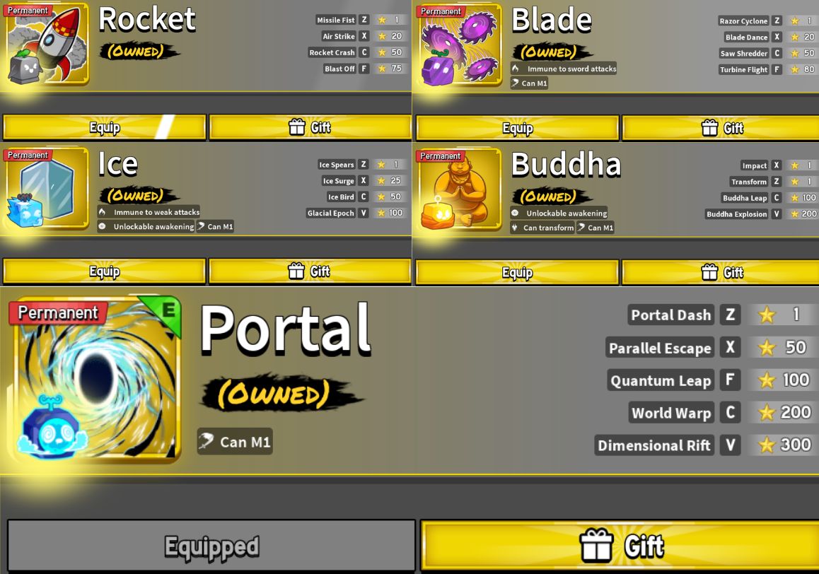 Conta de Blox Fruits Completa com Portal e Buddha Permanente Raças v4 e gamepass