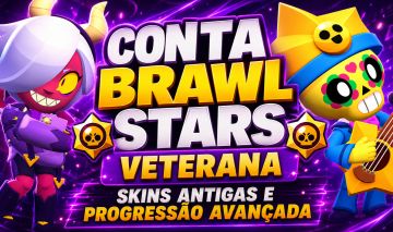 Conta Brawl Stars Veterana!!! Skins Antigas e Progressão Avançada