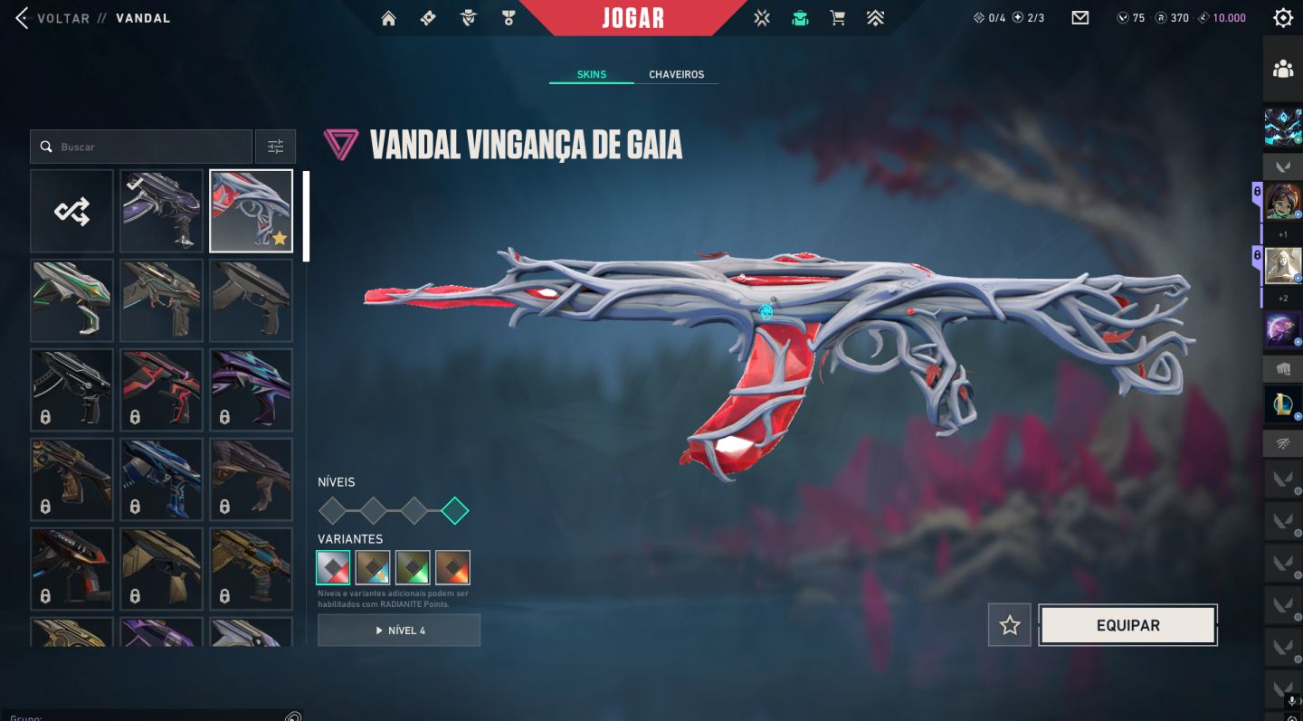 Conta com skins tryhard: Kuranami velha e nova: Gaia: Phanton reconhecimento etc