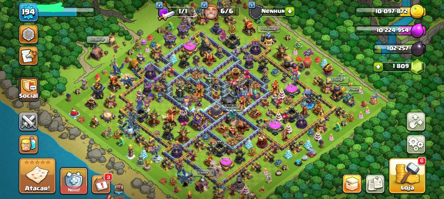 CONTA DE CLASH OF CLANS TOP DEMAIS