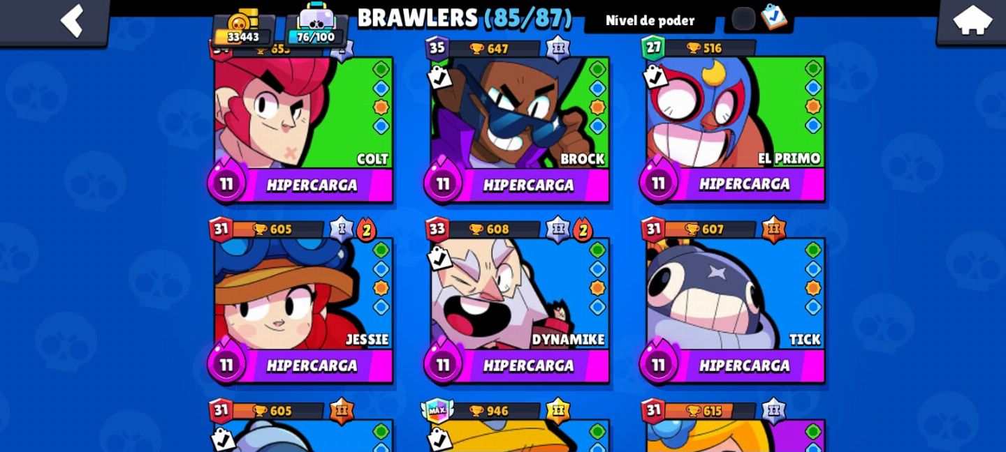 Conta brawl stars 33k muitas skins, OG, com passes