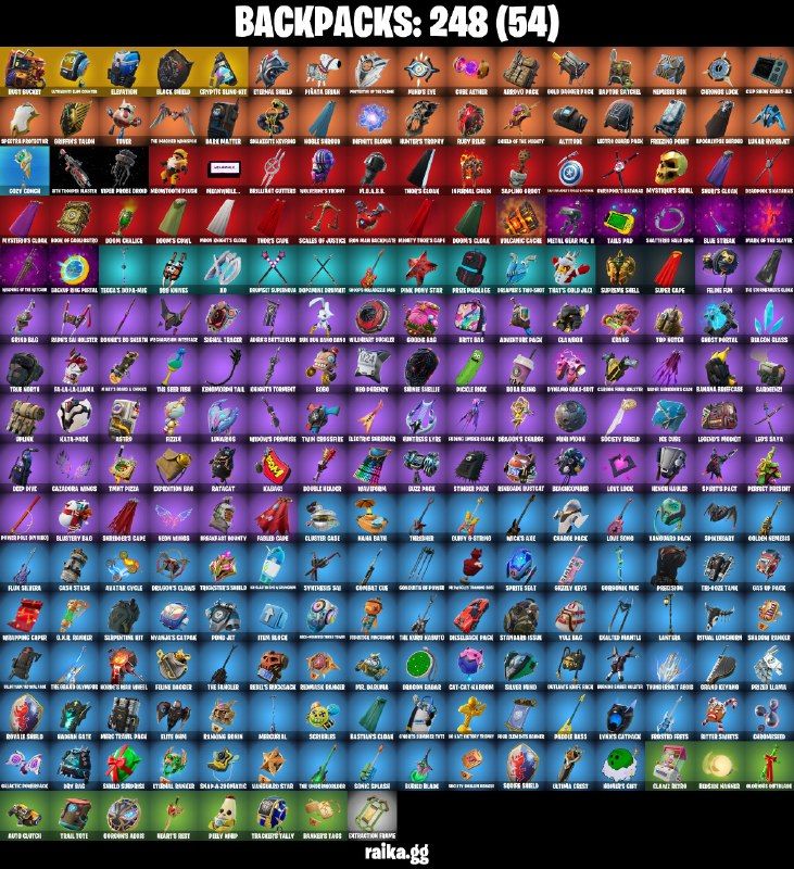 188 Skins - Black Knight, The Reaper, Floss, Neo Versa, Gold Midas, 700 vbucks