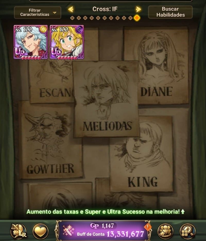 CONTA THE SEVEN DEADLY SINS: GRAND CROSS, 13M CC BOX + e DIVERSAS COLLABS!