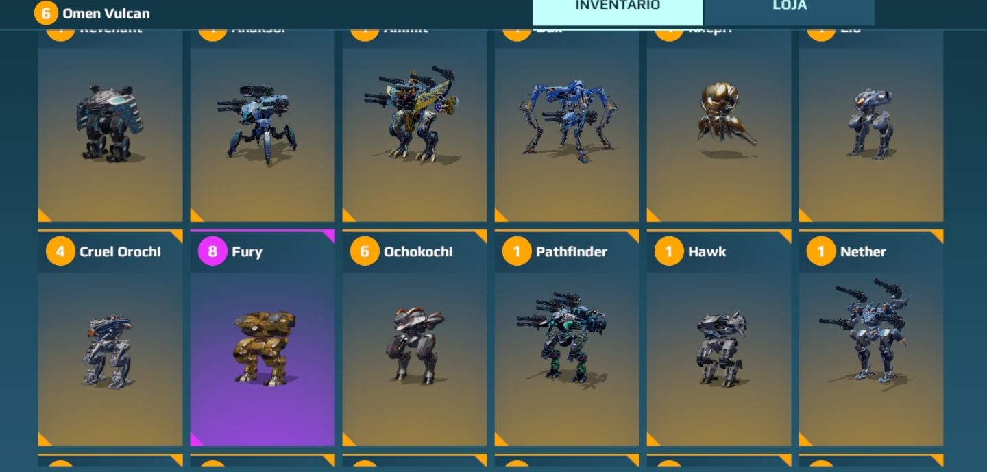 Conta war robots inicial