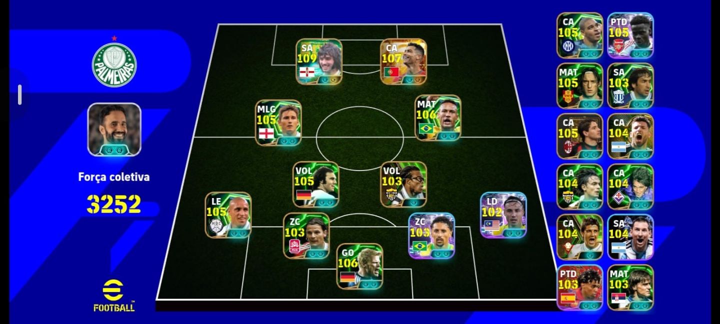 CONTA EFOOTEBOL NEYMAR OLÍMPICO, BEST 109, CR7 107