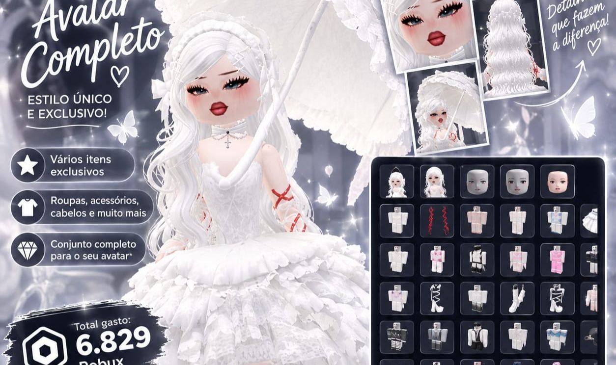 CONTA ROBLOX FEMININA +400 REAIS GASTOS | SKINS, ANIMAÇÕES, GESTOS E GAMEPASSES.