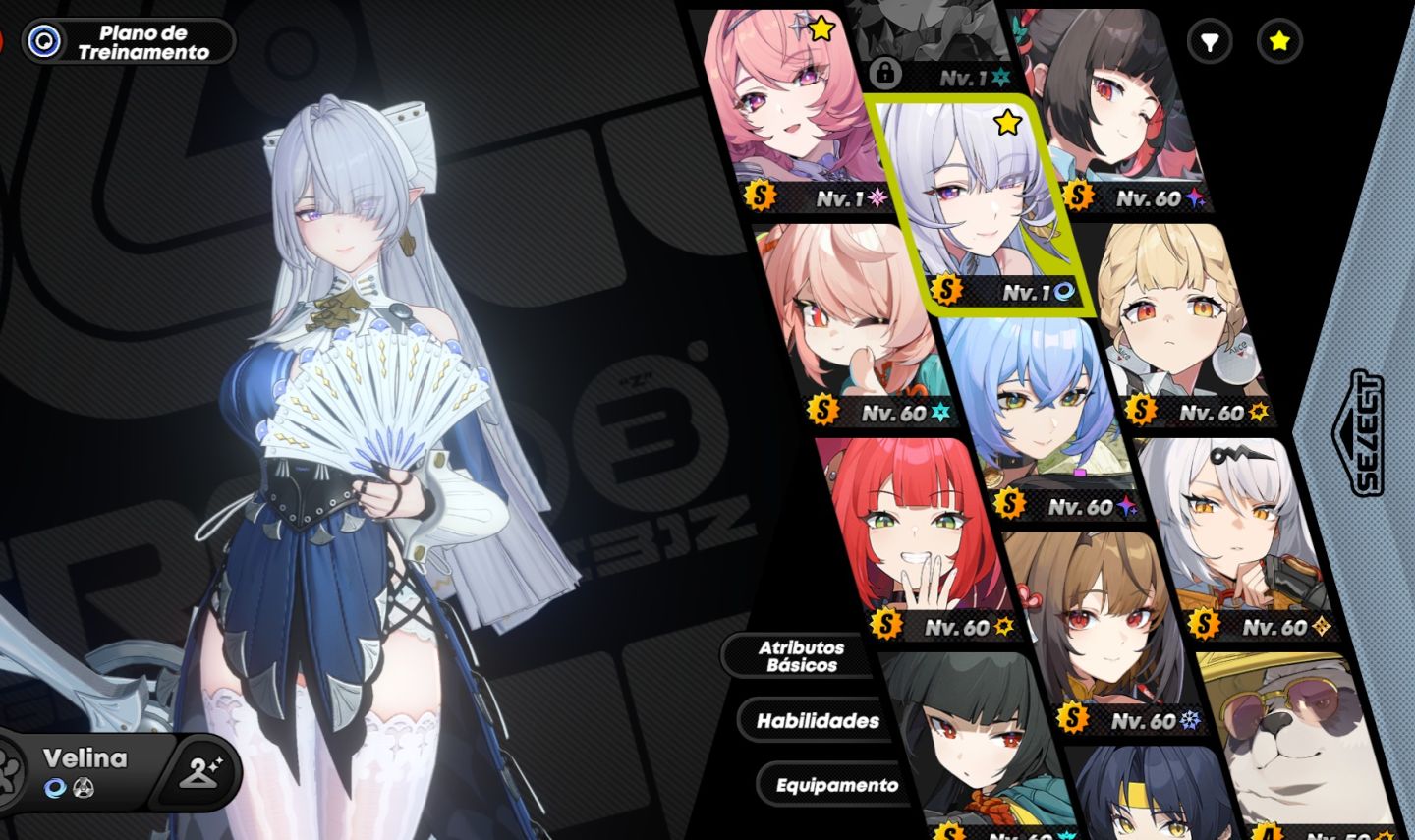 Zzz Endgame com Todas as Voidhunters, Lucia M1, Miyabi W1, Yixuan W1, Ye W1