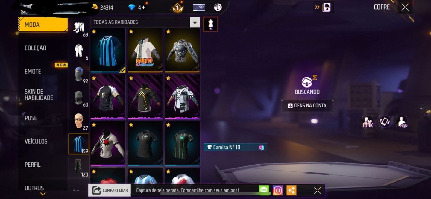 Conta de free fire | LVL 58 + email de recuperação