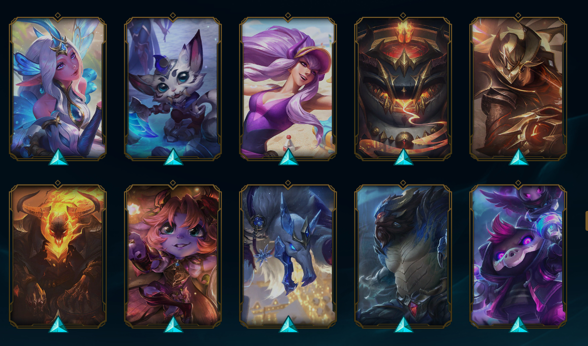 Conta do lol com 2 skins miticas e outras 294