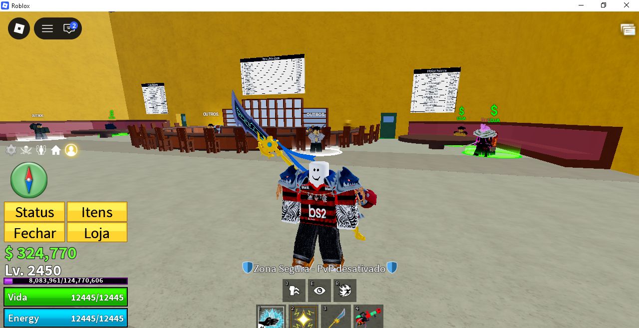 [PROMOÇÃO] Conta Blox Fruits LVL 2450 | 2x Money | Hallow Scythe