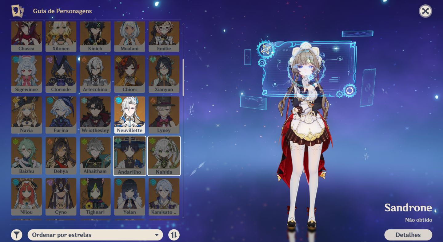 Conta de genshin com 6 personagens limitados e 2 armas limitadas