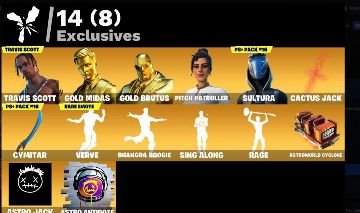 Travis Scott + Midas Dourado-83 Skins