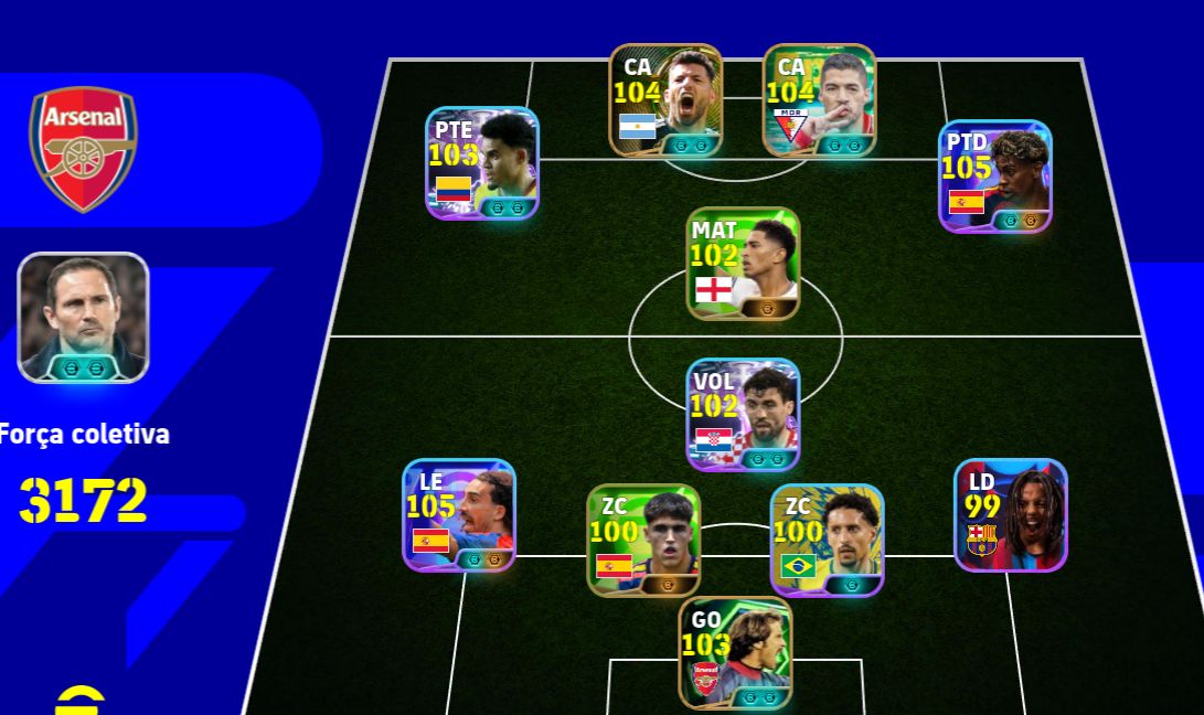 Conta de efootball perfeita para jogar com 3172 de força