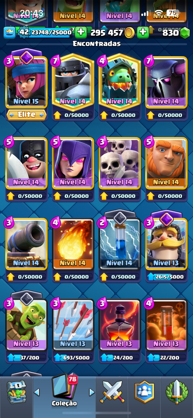 CONTA CLASH ROYALE | 7792 TROFÉUS | 278K DE GOLD | 830 GEMAS