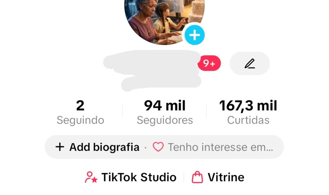 TIK TOK COM 94.000 SEGUIDORES MONETIZADO-$- E COM LIVE ESTÚDIO PC PRA IR LOGOO