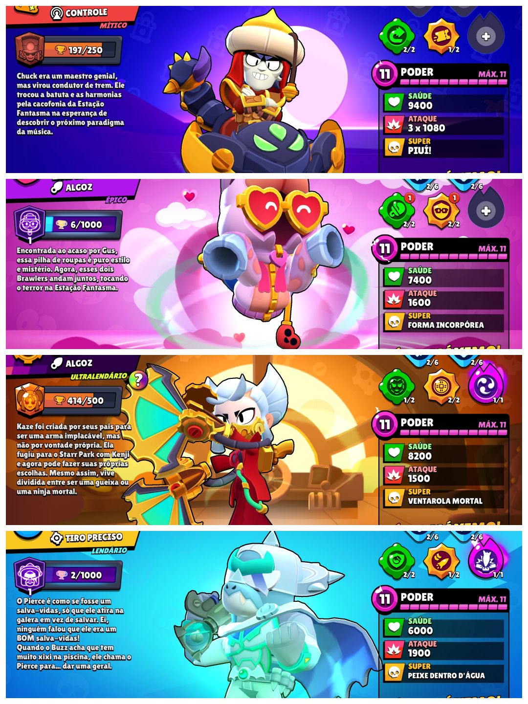 Conta Full mais de 500 Skins 44 Lendárias e 44 míticas vejam fotos e descrição