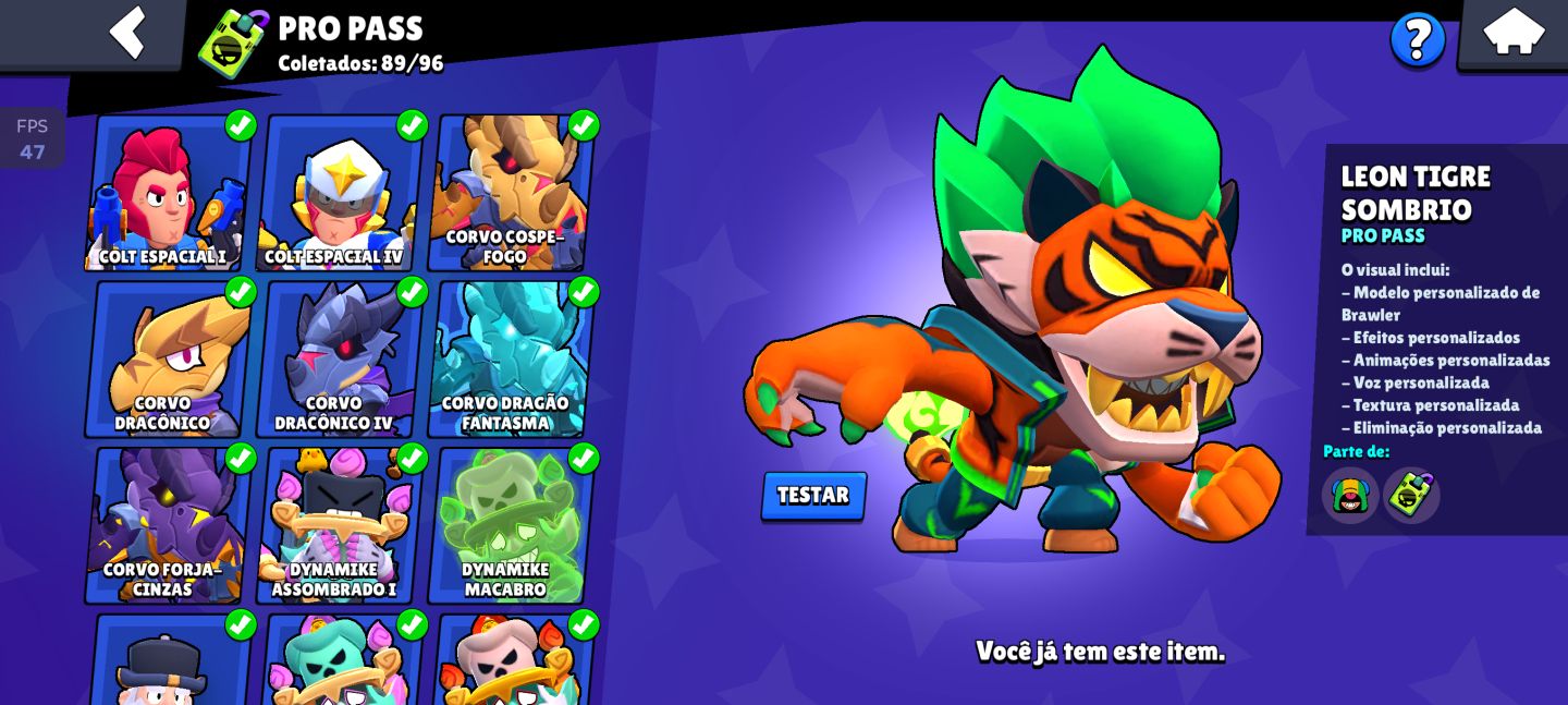 CONTA BRAWL STARS 78K TROFÉUS - 104 BRAWLERS - 3 PRO PASS