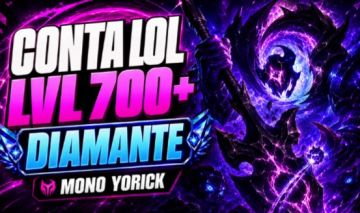 Conta lvl 700+ Mono Yorick e Katarina Diamante/Platina 213 skin 240 chromas