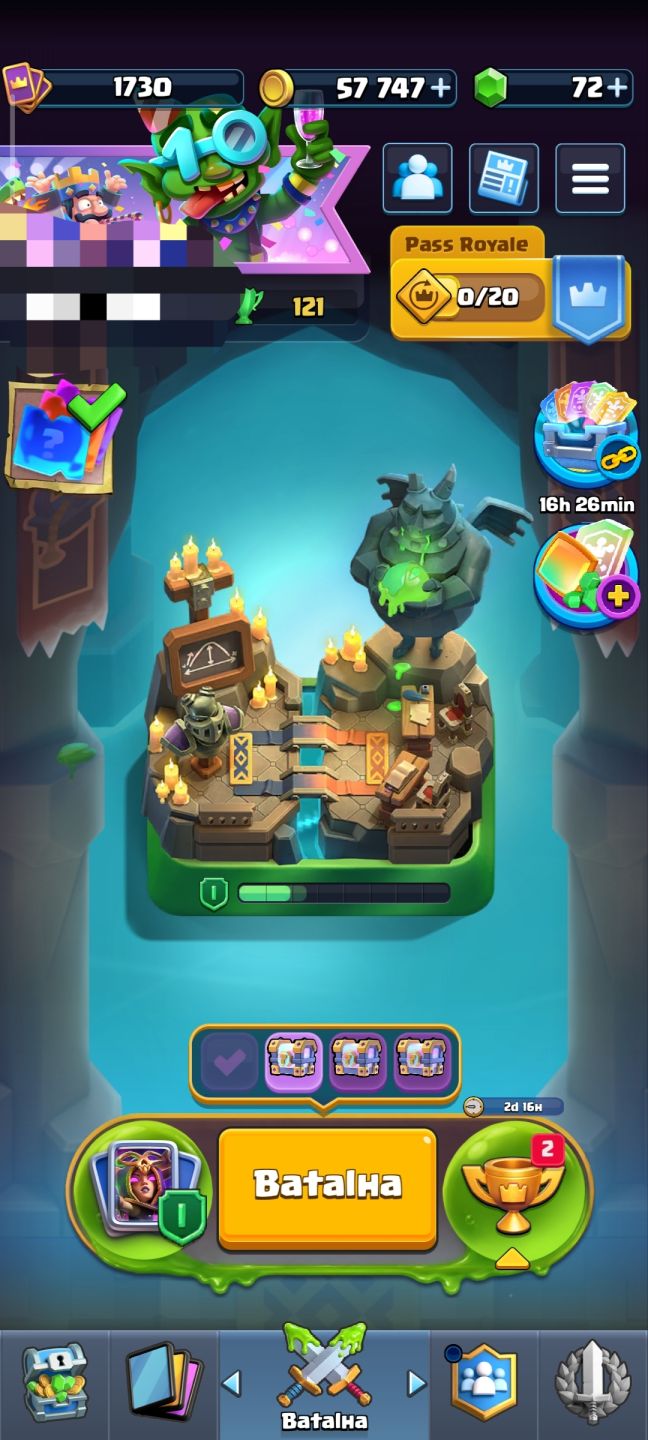 CONTA BRABA DE CLASH ROYALE, FOCADA NO COMPETITIVO..