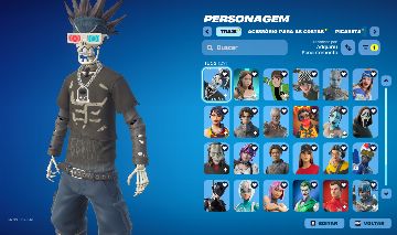 CONTA FORTNITE MUITAS SKINS 9000 VBUCKS