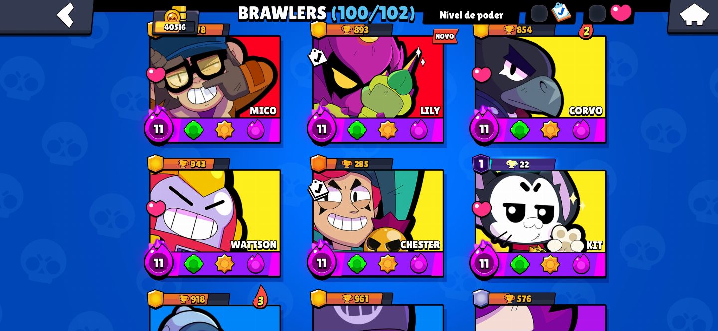 Conta Brawl Stars antiga 40+ troféus 100+ brawlers