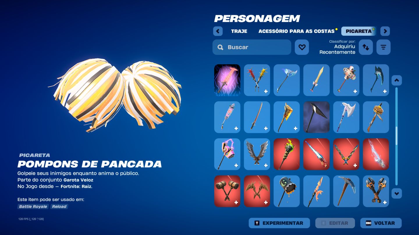 Conta de fortnite 175 skins, 168 picaretas e 144 asa deltas (passe season 4+)