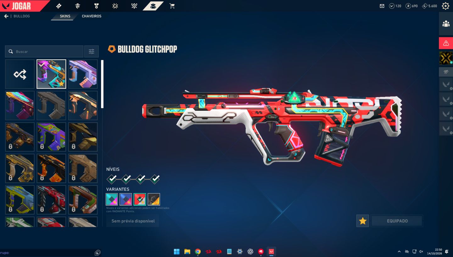 CONTA VALORANT CHEIA DE SKINS